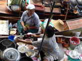 Bilder Damneon Saduak schwimmender Markt Thailand